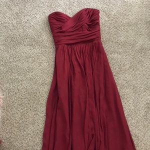 Burgundy Strapless Gown